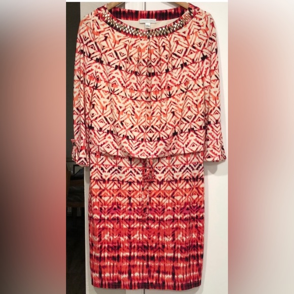 Like new! - LONDON TIMES Boatneck Dress w/Stretch - Picture 1 of 8